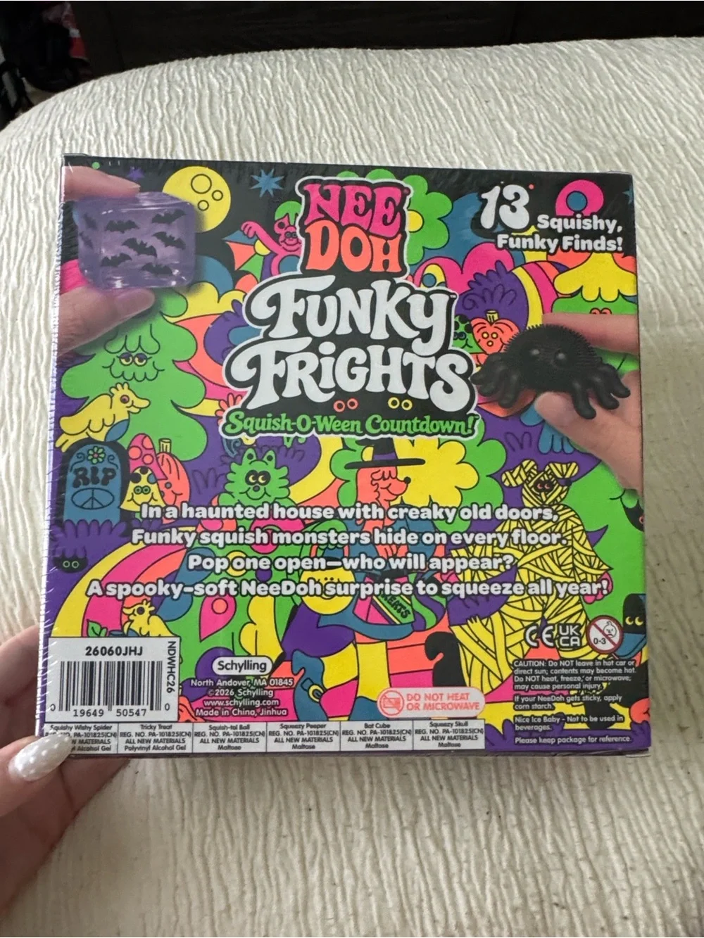 NeeDoh Funky Frights Squish-O-Ween Countdown - Neon Multicolor Kids Toy